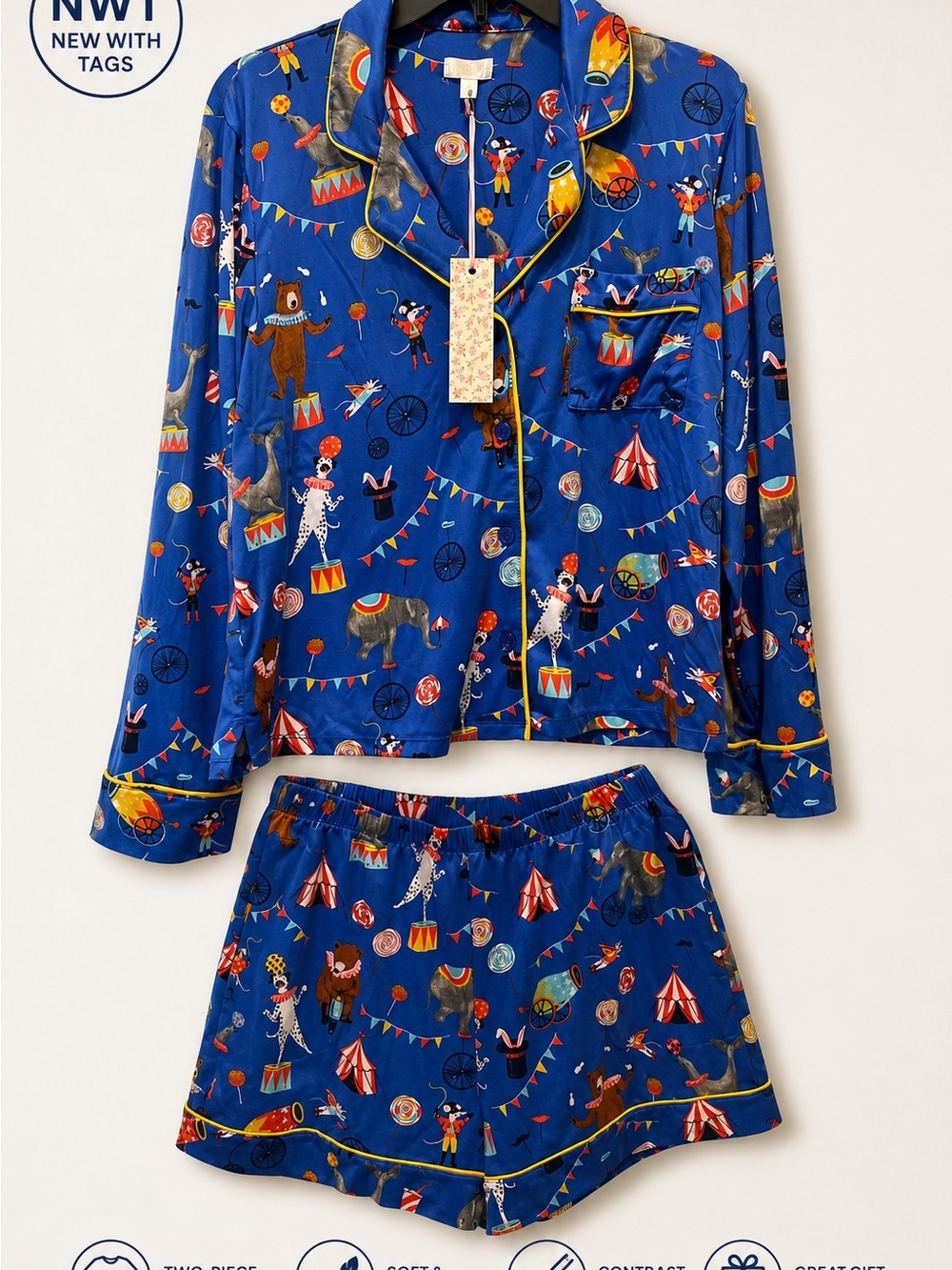 Women’s Circus-Print Pajama Set